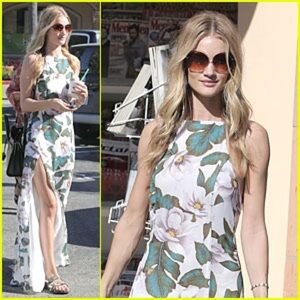 Reformation White and Green Floral Maxi Dress